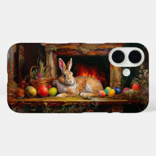 Coque Pour iPhone 16 Lapin de Pâques Coloré oeufs de Pâques