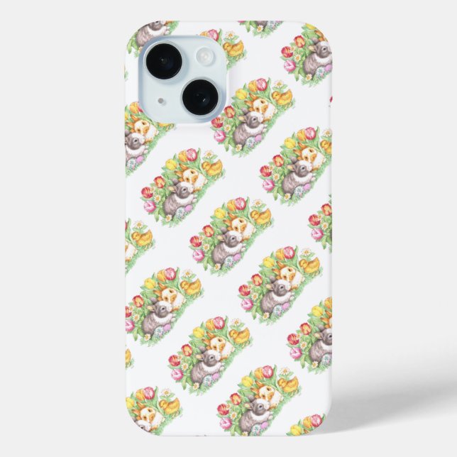 Coques Case-Mate iPhone Lapin de Pâques de vacances de printemps (Verso)