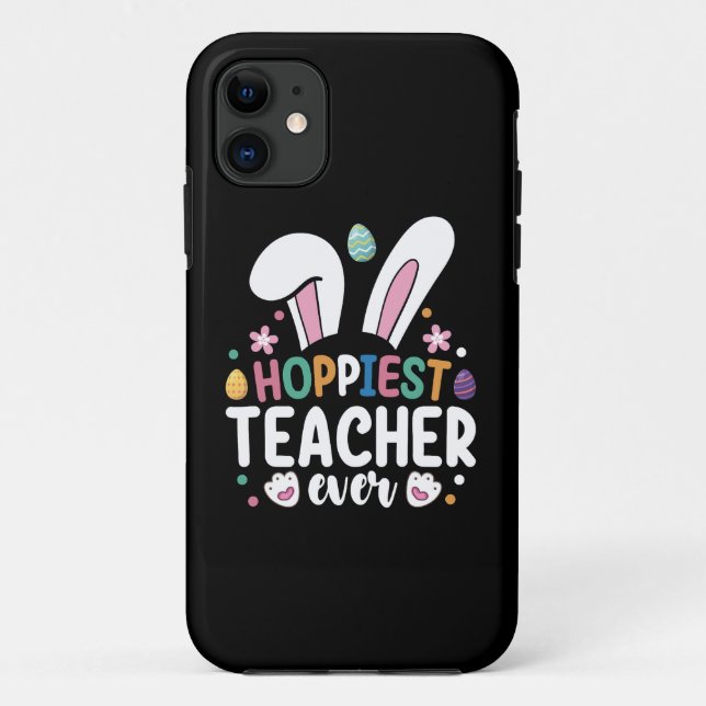 Coques Case-Mate iPhone Lapin de Pâques d'école du professeur le plus heur (Dos)