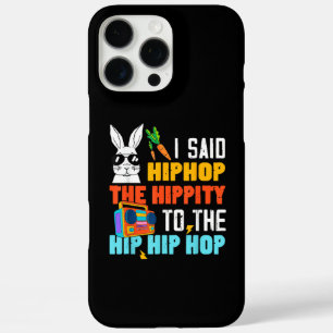 Coque iPhone 16 Pro Max Lapin de Pâques drôle Hip Hop Hippity Garçons Fill