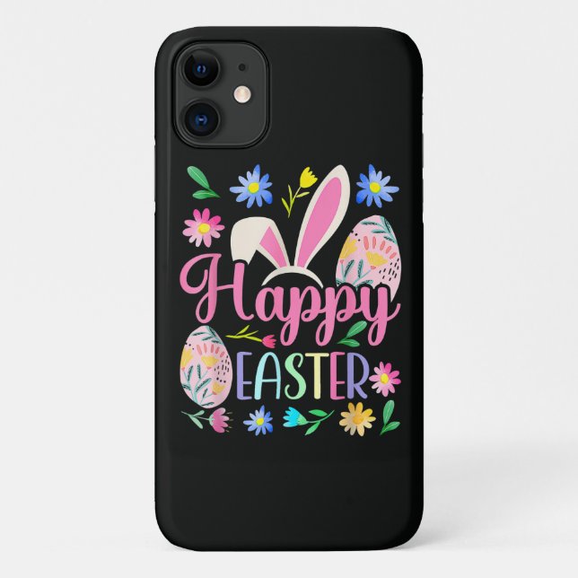 Coques Case-Mate iPhone Lapin de Pâques drôle visage de lapin (Dos)