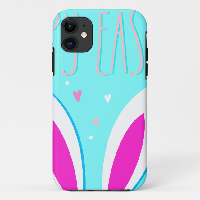 Coques Case-Mate iPhone lapin de pâques heureux (Dos)