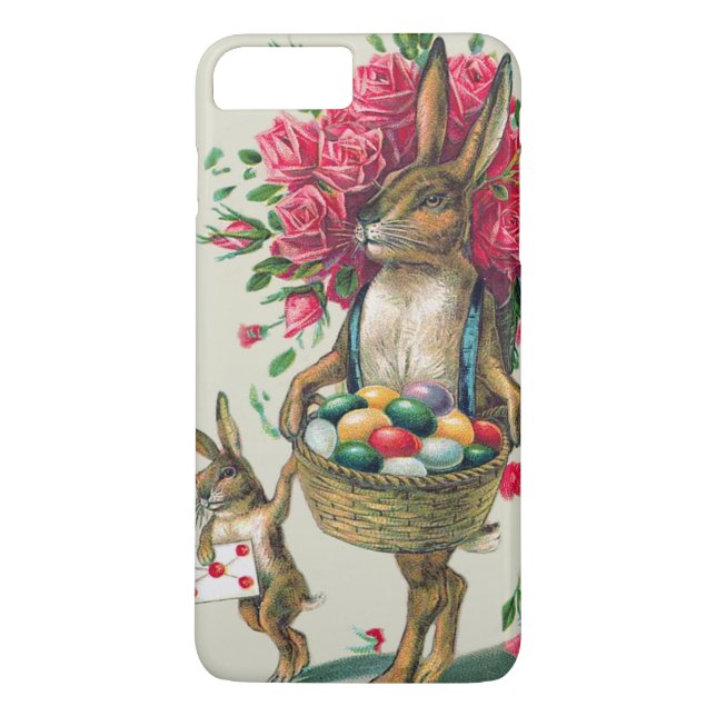 Coques Case-Mate iPhone Lapin de Pâques Papa Enfant Rose Panier Œuf (Dos)