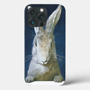 iPhone 13 Pro Coque Lapin de Pâques vintage, Mignonne Lapin Blanc Furi