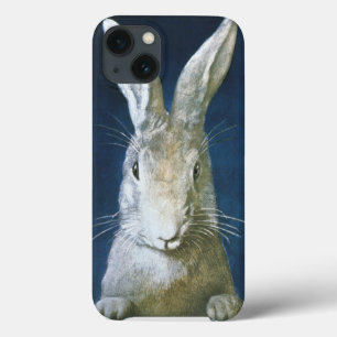 iPhone 13 Coque Lapin de Pâques vintage, Mignonne Lapin Blanc Furi