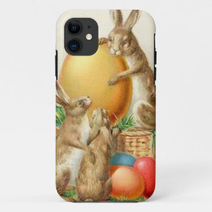 Etui iPhone Case-Mate Lapin de Pâques vintage Œufs de Pâques Carte de Pâ