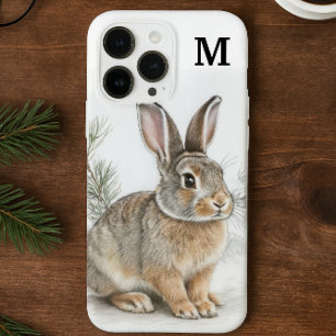 Coque Case-Mate iPhone Lapin et pin monogramme 