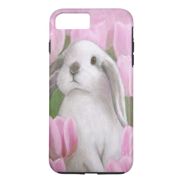 Coques Case-Mate iPhone Lapin et tulipes (Dos)