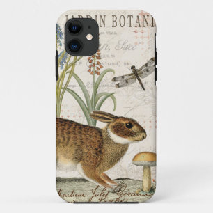 Coque Case-Mate iPhone lapin français vintage moderne dans le jardin