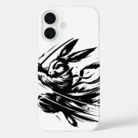 Lapin Guerrier à l'Encre Noire Samouraï