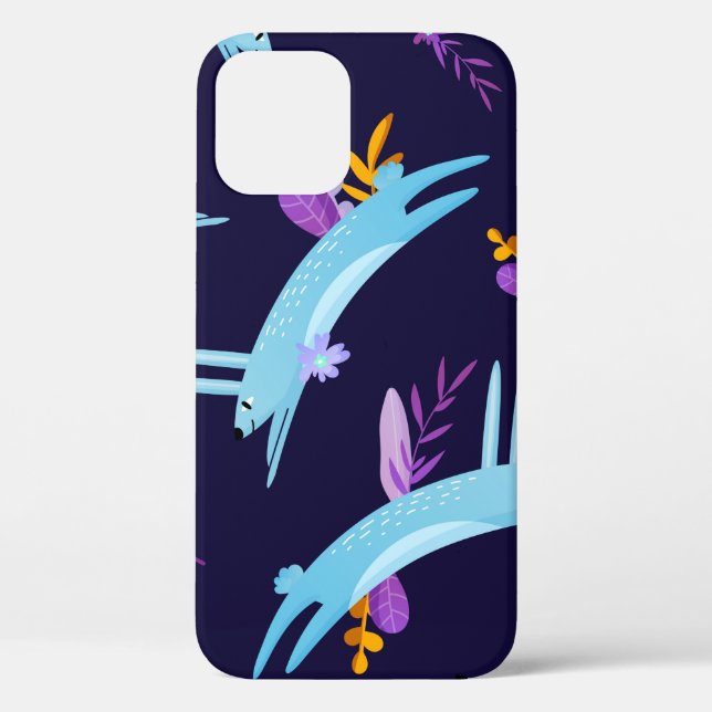 Coques Case-Mate iPhone Lapin lapin sans couture motif dans le style dessi (Verso)