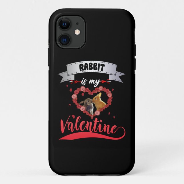 Coques Case-Mate iPhone Lapin Lover | Le lapin est ma Saint Valentin (Dos)