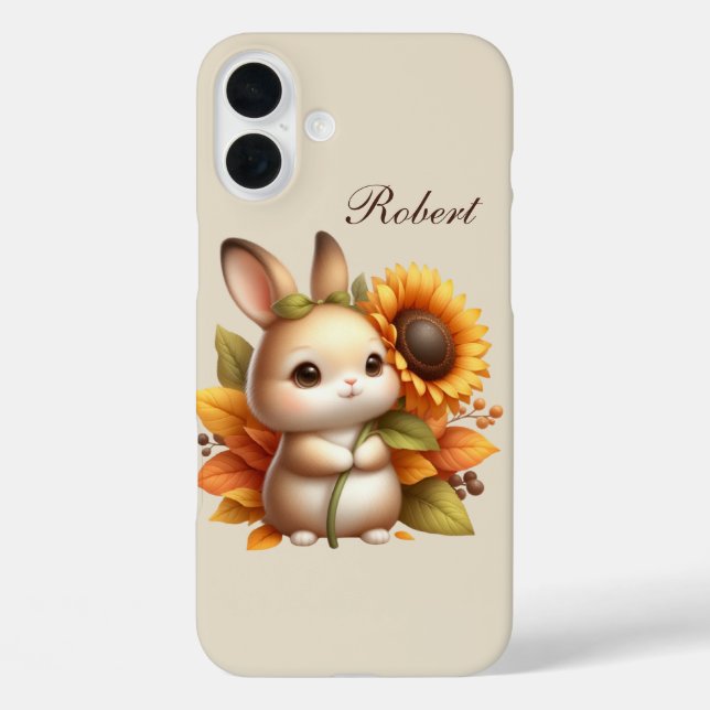 Coques Case-Mate iPhone lapin saisonnier ajouter un nom  (Verso)