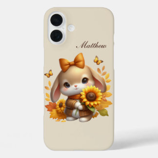 Coque Pour iPhone 16 Plus Lapin saisonnier ajouter un nom 