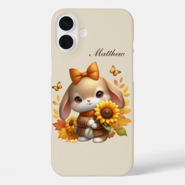 Coques Case-Mate iPhone Lapin saisonnier ajouter un nom  (Verso)