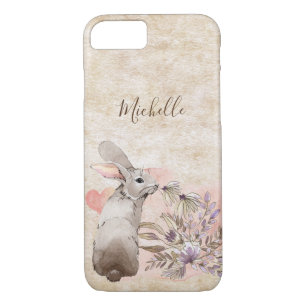 Case-Mate iPhone Case Lapin sucré personnalisé et jolies fleurs