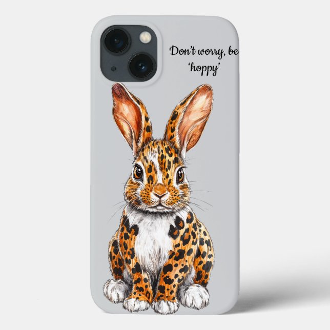 Coques Case-Mate iPhone Lapin unique avec léopard tacheté (Verso)
