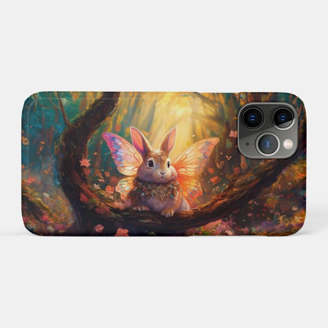 Coques Case-Mate iPhone Lapin Whimsical dans une forêt enchantée (Dos (Horizontal))