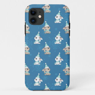 Coques Pour iPhone Lapins de neige en chapeaux et écharpes Art de vac
