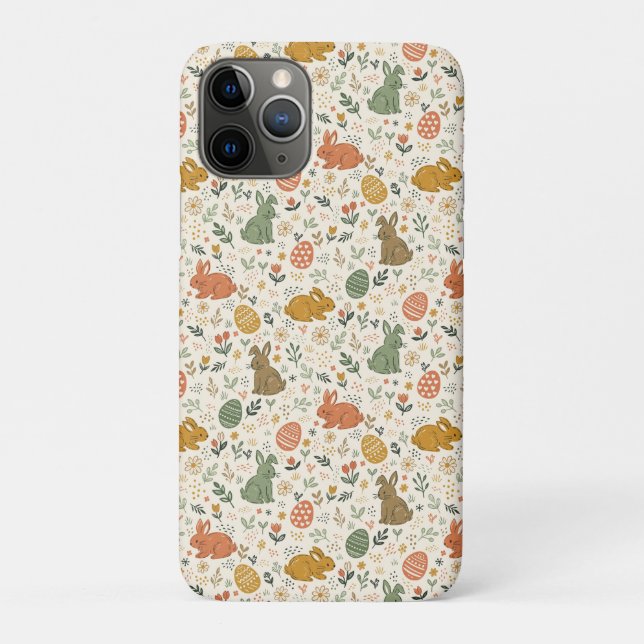Coques Case-Mate iPhone Lapins de printemps mignons dessinés à la main  (Dos)