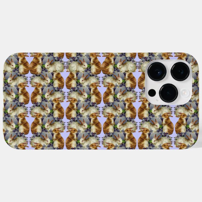 Coques Case-Mate iPhone Lapins de Vintage (Verso (horizontal))