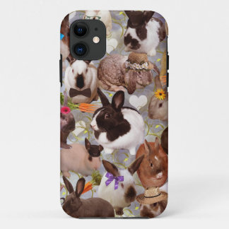Coque iPhone 11 Lapins heureux