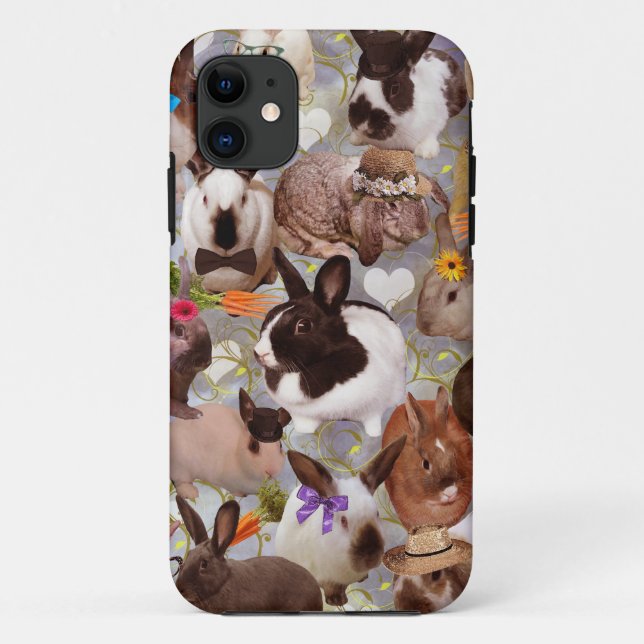 Coques Case-Mate iPhone Lapins heureux (Dos)