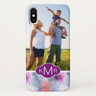 Coque Case-Mate iPhone L'aquarelle bleue et rose abstraite   ajoutent la