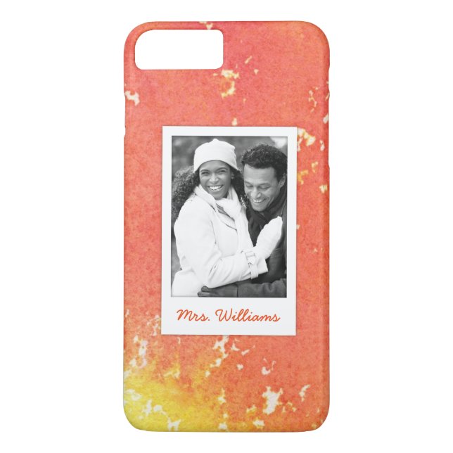 Coques Case-Mate iPhone L'aquarelle orange peinte par résumé | ajoutent la (Dos)