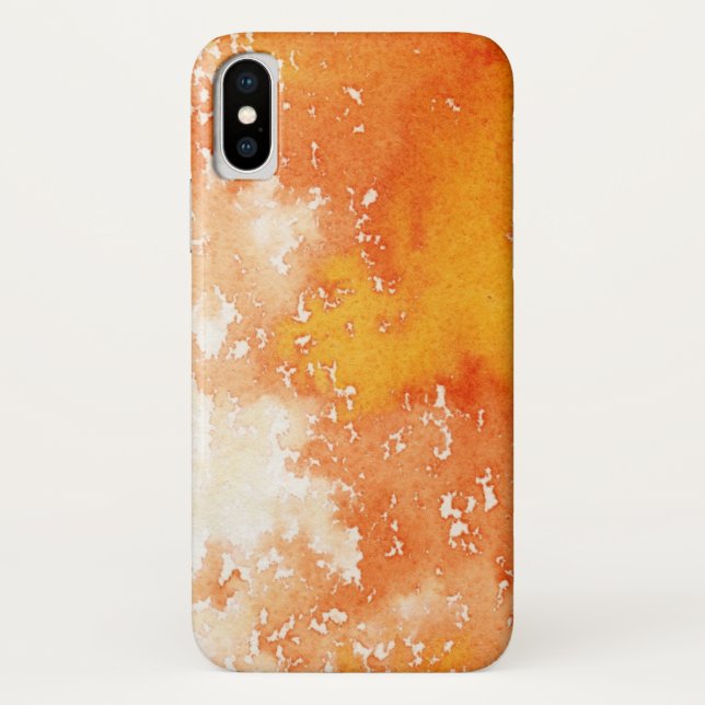 Coques Case-Mate iPhone L'aquarelle orange peinte par résumé | ajoutent la (Dos)