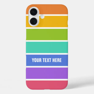 Coques iPhone 16 Plus L'arc-en-ciel colore les caisses faites sur