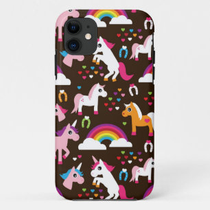 Etui iPhone Case-Mate l'arc-en-ciel de licorne badine le cheval