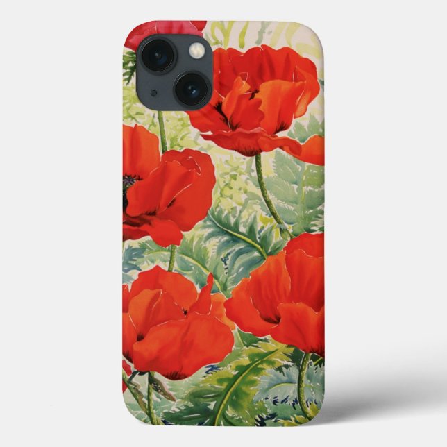 Coques Case-Mate iPhone Large Red Poppies (Verso)