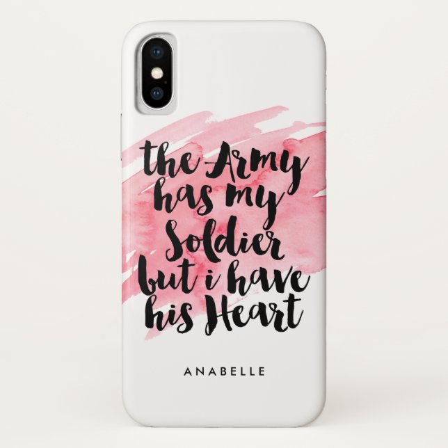 Coques Case-Mate iPhone L'Armée A Mon Soldat Mais J'Ai Son Coeur (Dos)