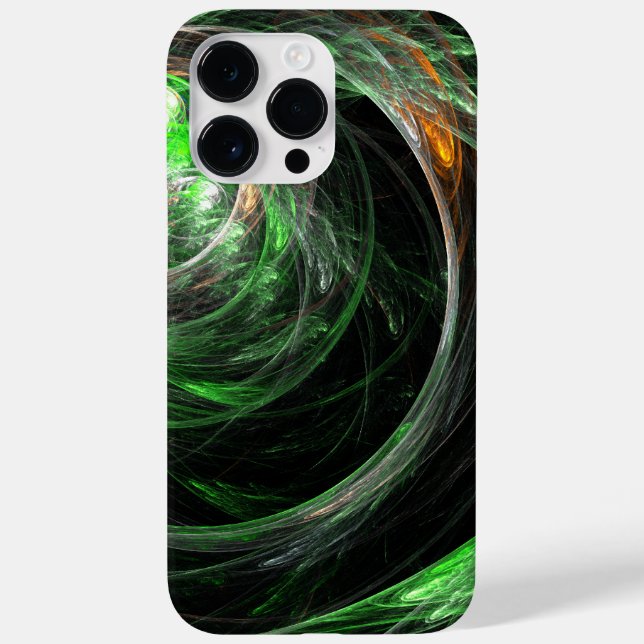 Coques Case-Mate iPhone L'art Abstrait vert du monde entier (Verso)