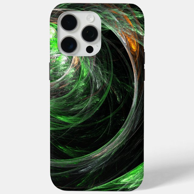 Coques Case-Mate iPhone L'art Abstrait vert du monde entier (Verso)