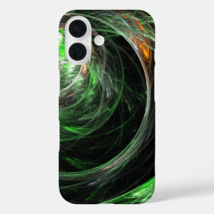 Coque Pour iPhone 16 L'art Abstrait vert du monde entier