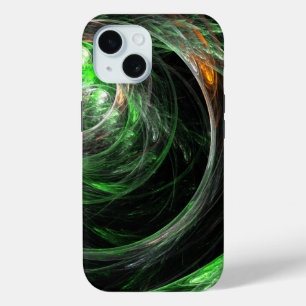 Coque Case-Mate iPhone L'art Abstrait vert du monde entier