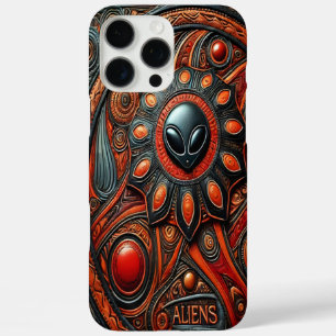 Coque iPhone 16 Pro Max L'art Alien dévoilant les mystères cosmiques