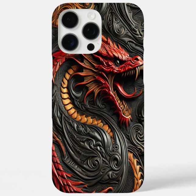 Coques Case-Mate iPhone L'Art Artistique Dragon Rouge (Verso)