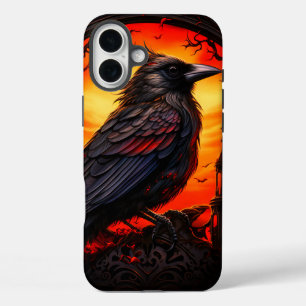 Coque Pour iPhone 16 Plus L'art des oiseaux noirs