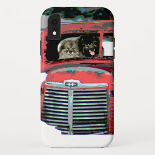 Case-Mate iPhone Case L'art du chien dans le vieux camion de Noël de Ke