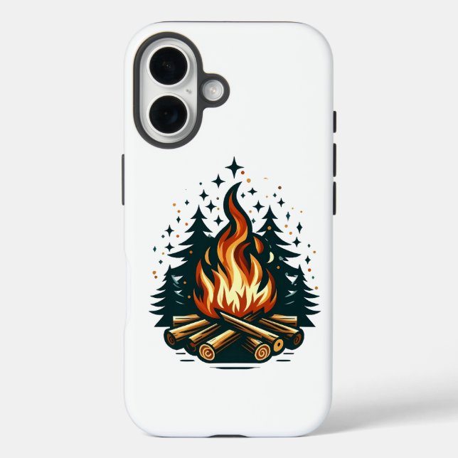 Coques Case-Mate iPhone "L'Art Moderne Du Feu De Campagne Sous La Nuit Éti (Verso)