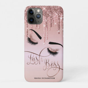 Case-Mate iPhone Case Lash Boss Makeup Eyebrow Eyes Lashes Dripping Gold