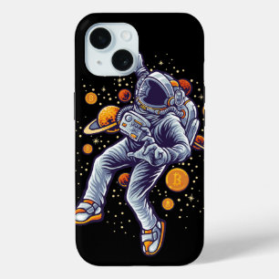 Coque Case-Mate iPhone L'astronaute Bitcoin à la lune - Crypto Bitcoin
