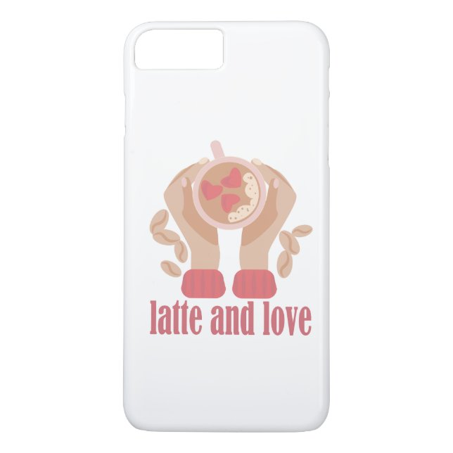 Coques Case-Mate iPhone Latte et coupe d'amour, mains et citation de café (Dos)