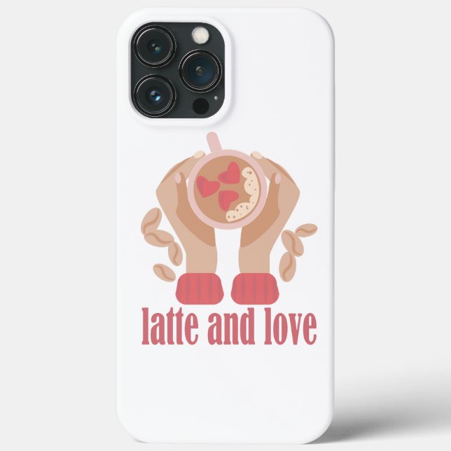 Coques Case-Mate iPhone Latte et coupe d'amour, mains et citation de café (Verso)