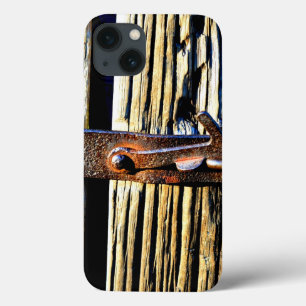 Etui iPhone Case-Mate Latte métallique en bois et fer rustique