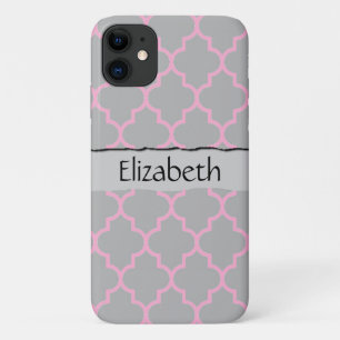 Coque Case-Mate Pour iPhone Lattes, Quatrefoil, Trellis, Monogramme