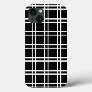 iPhone 13 Coque Lattice noir élégant à Emporiomoffa